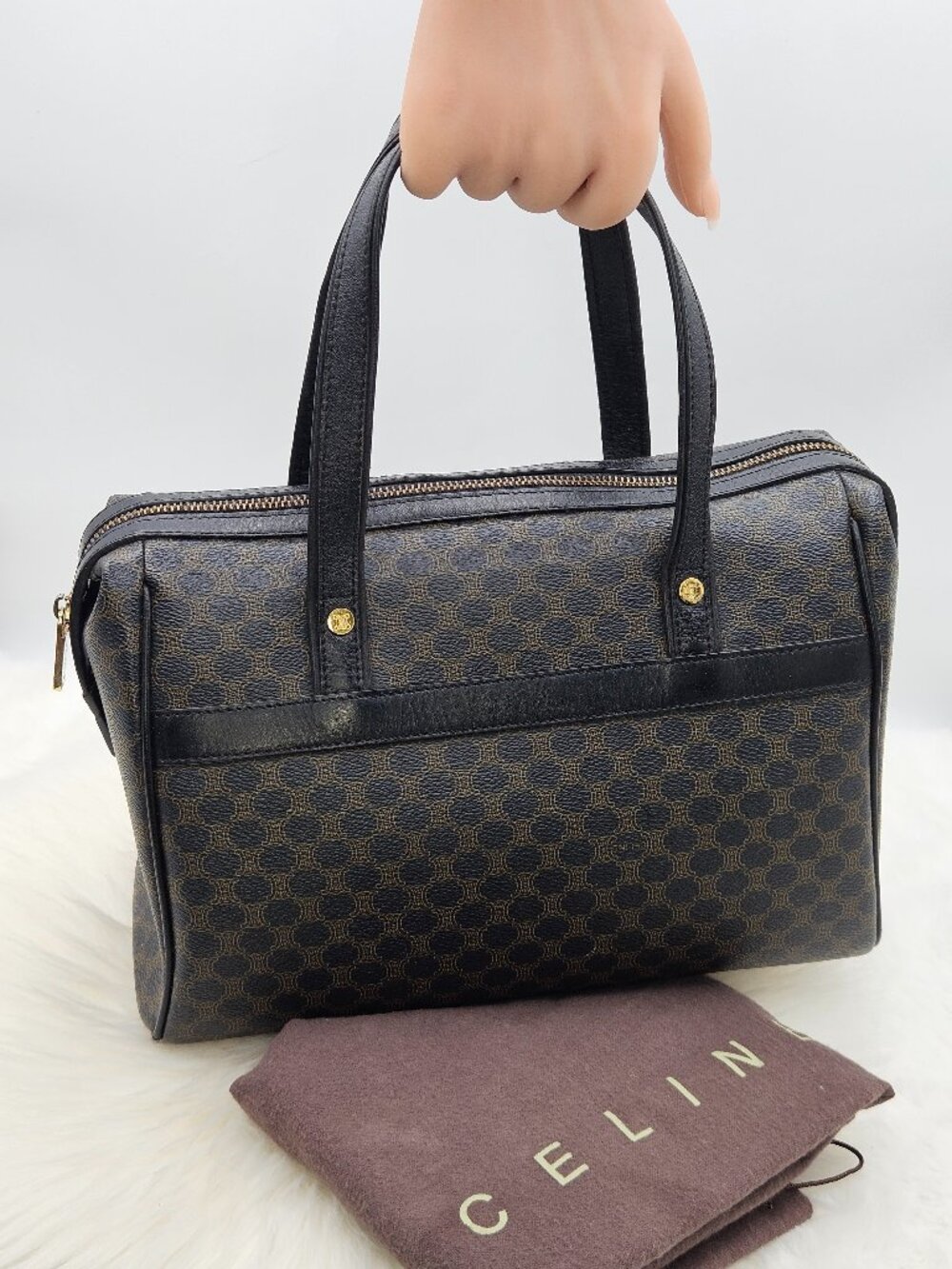 Céline Macadam Black/Brown Hand Bag